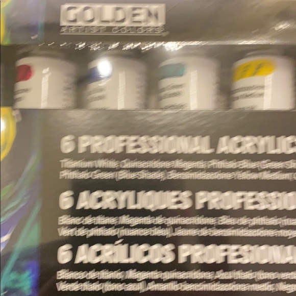 Golden acrylic paint set of 6 large 2fl/oz  59ml tubes primary colors - Picture 2 of 5